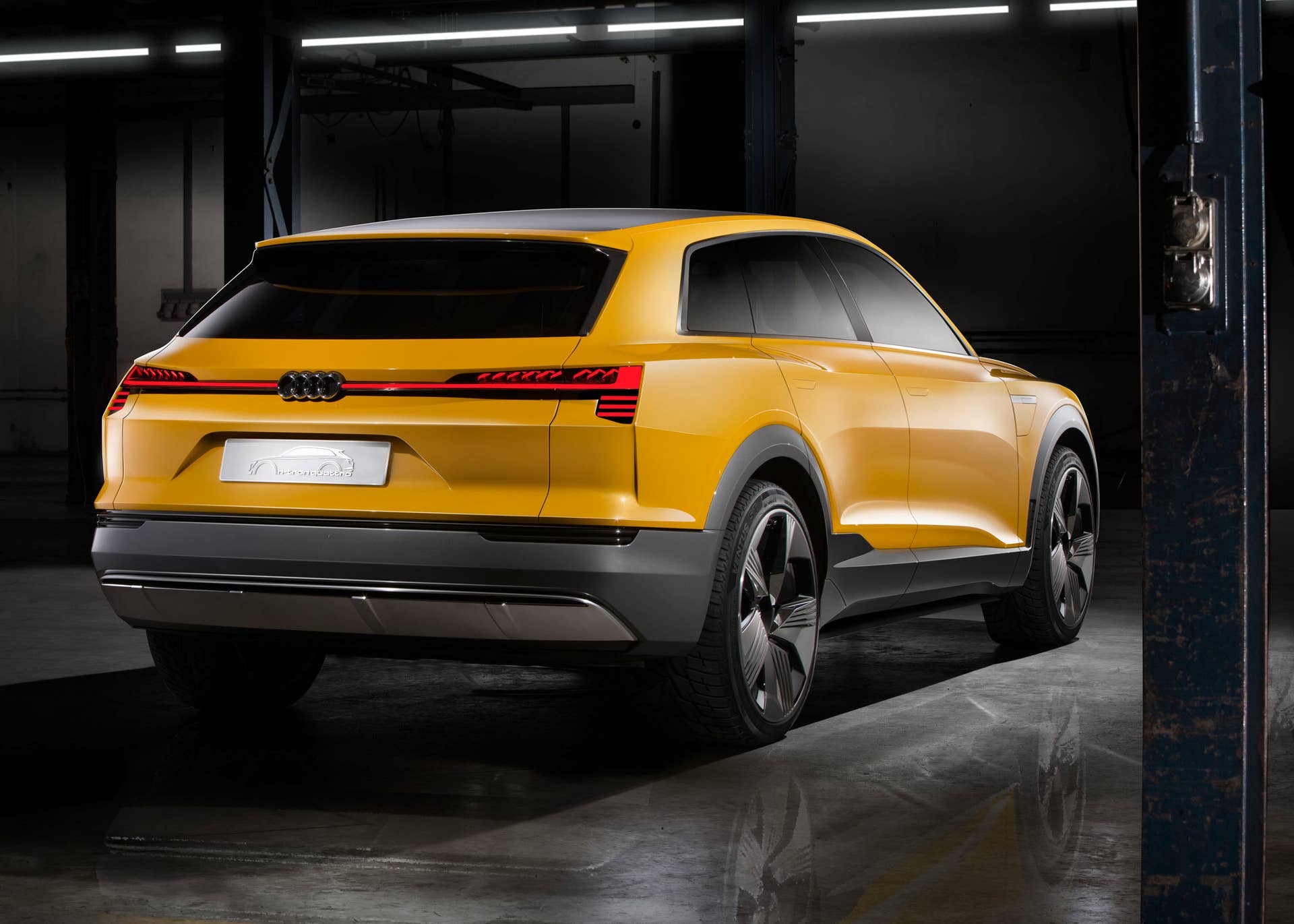 audi h-tron concept rear three quarters