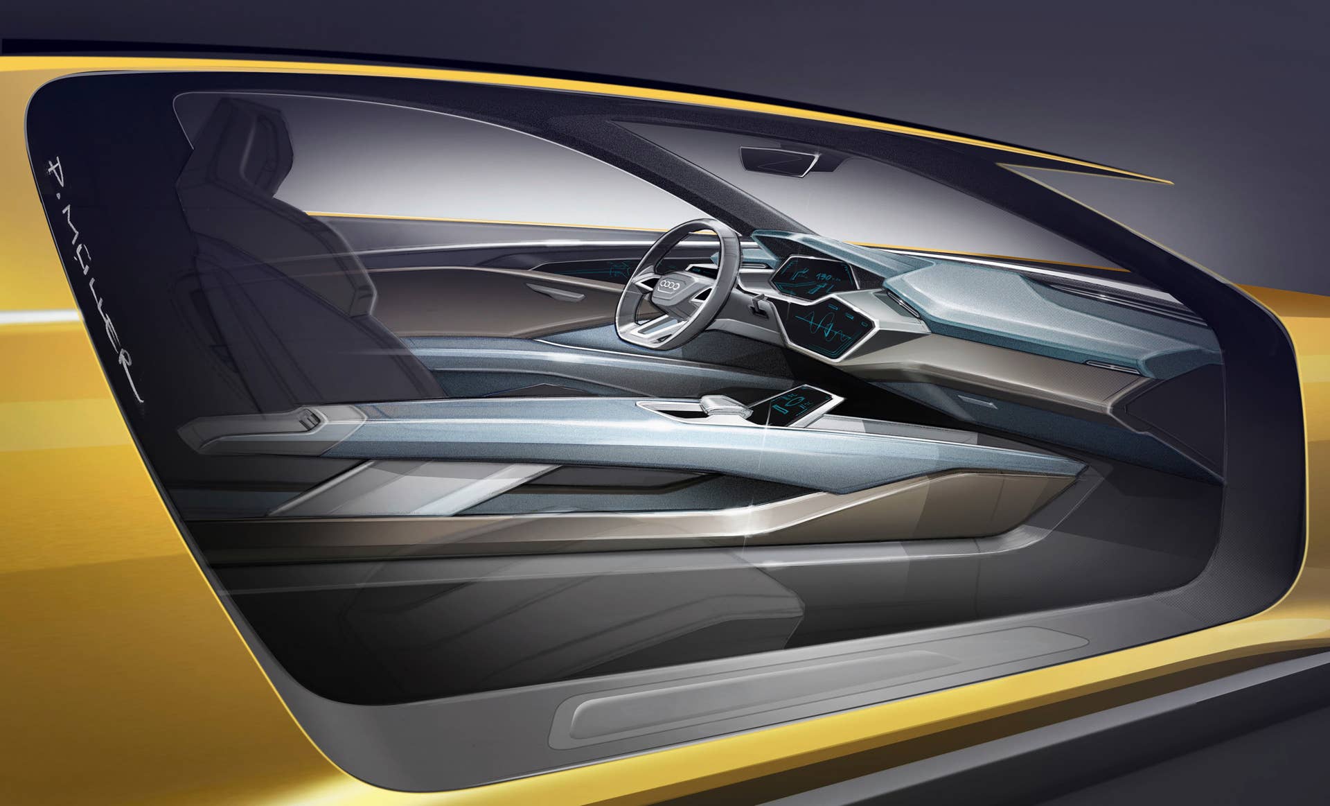 audi h-tron concept interior