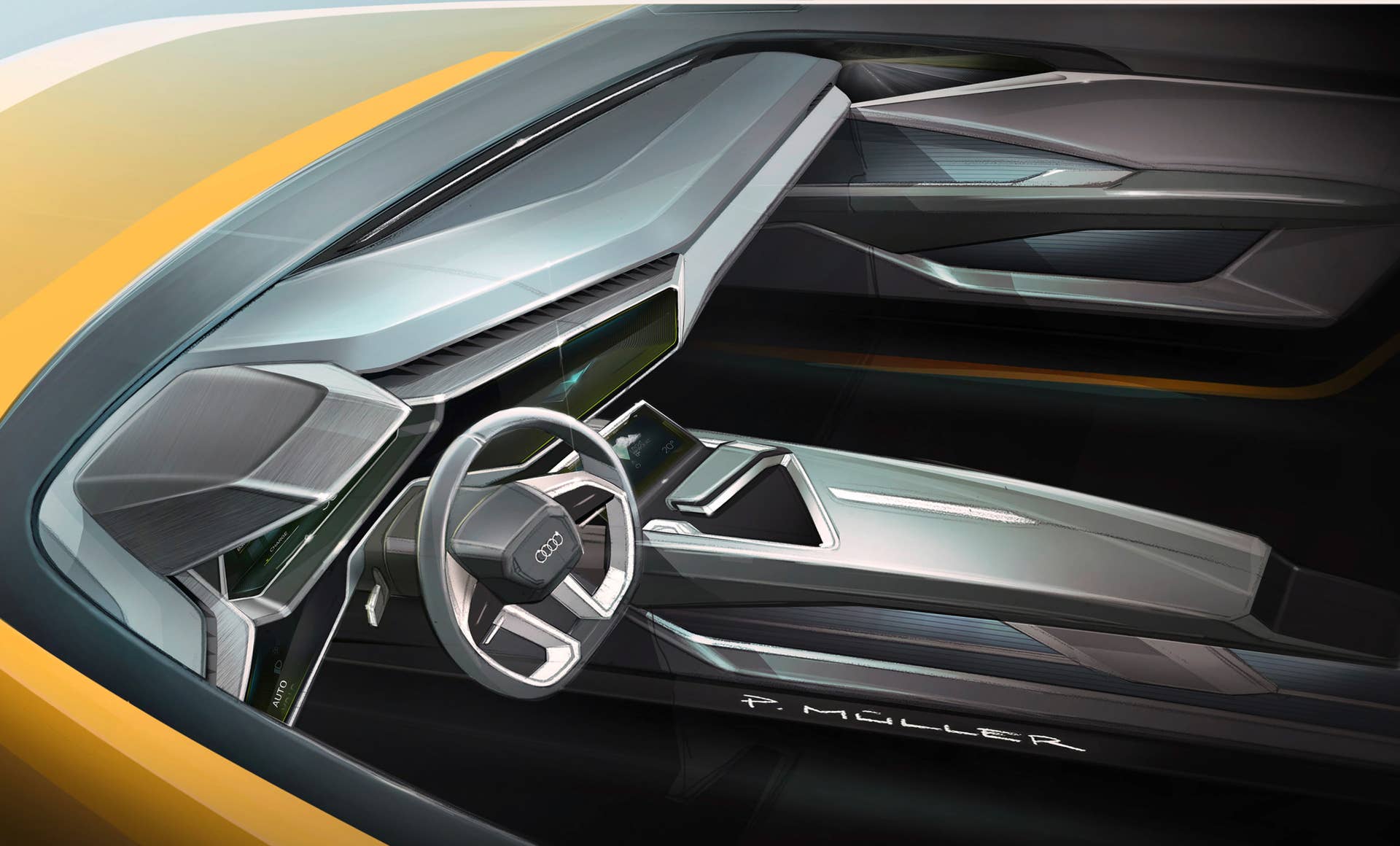 audi h-tron concept cabin