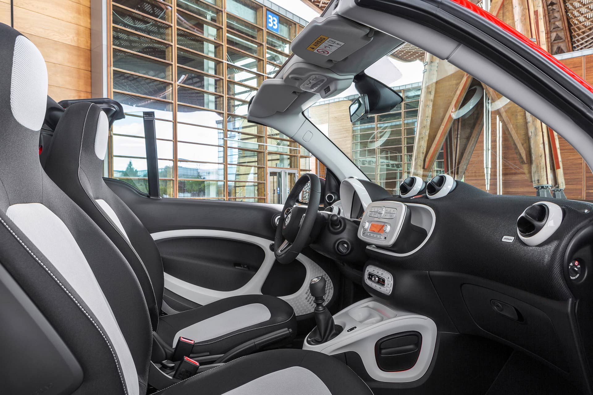The 2016 Smart Fortwo Cabriolet, passion trim, interior.