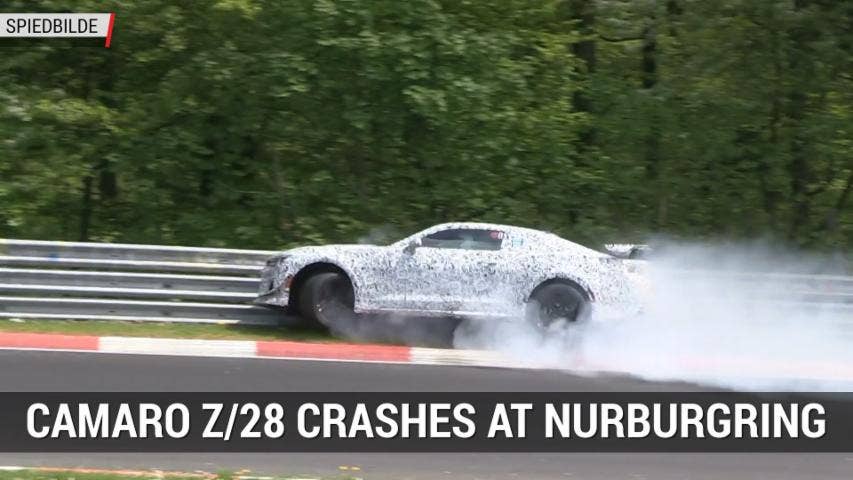 2017 Chevy Camaro Z/28 Crashes at Nurburgring | Autoblog Minute