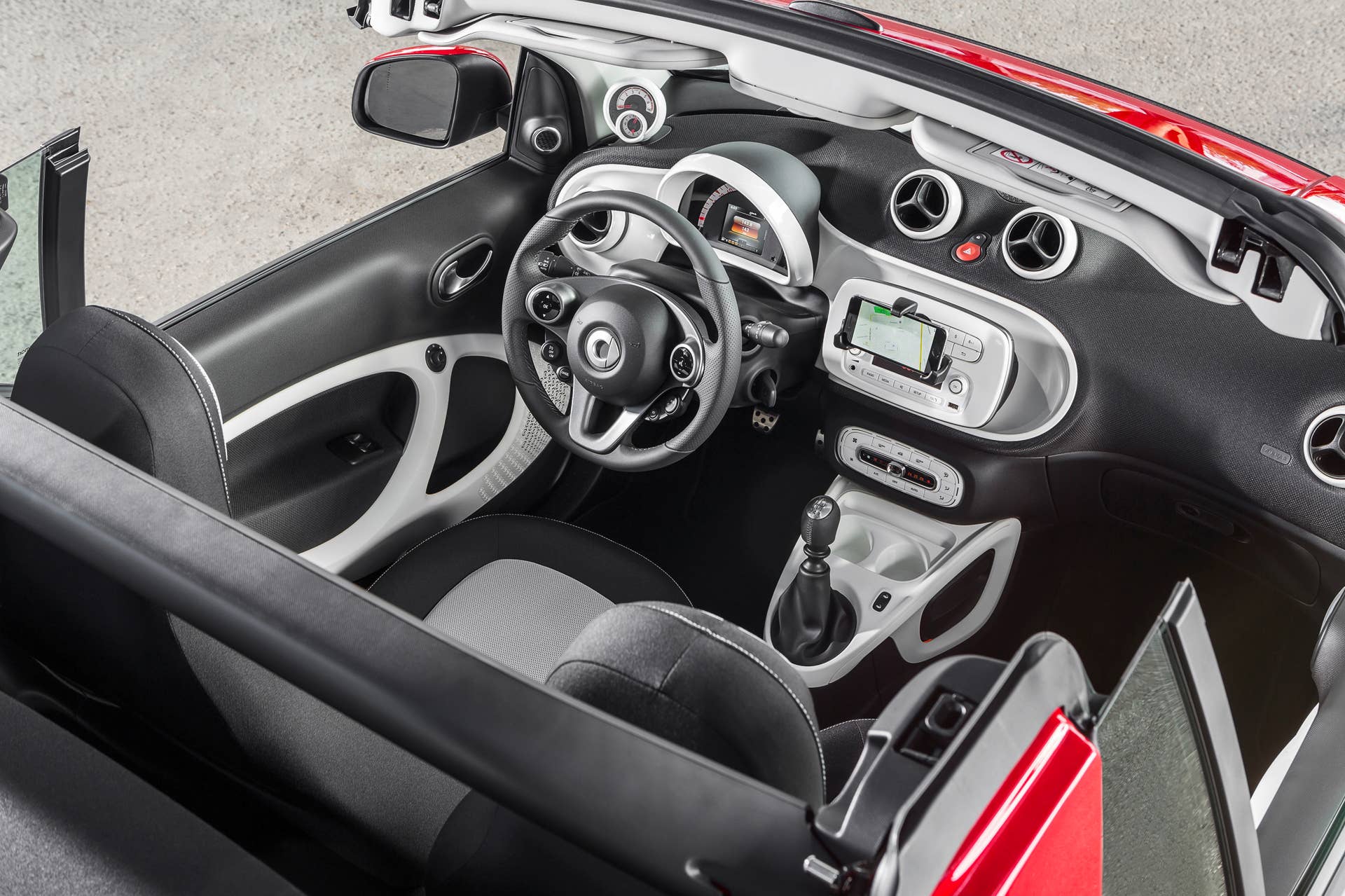 The 2016 Smart Fortwo Cabriolet, passion trim, interior.