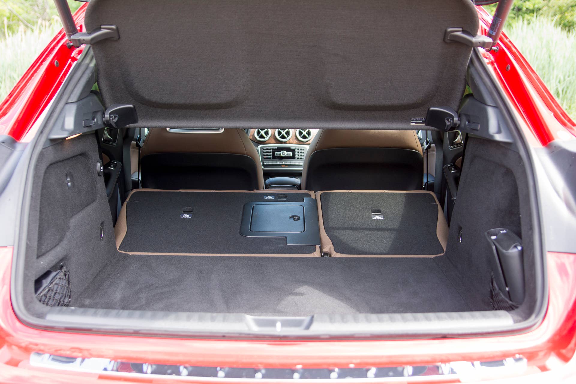 folded seats mercedes gla250 trunk cargo