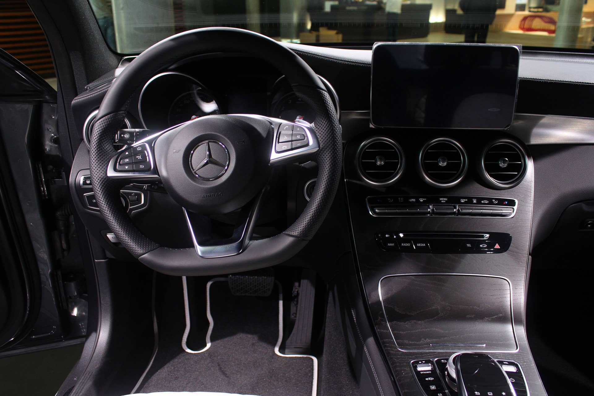 The 2016 Mercedes-Benz GLC 350e unveiled in Stuttgart, instrument panel.