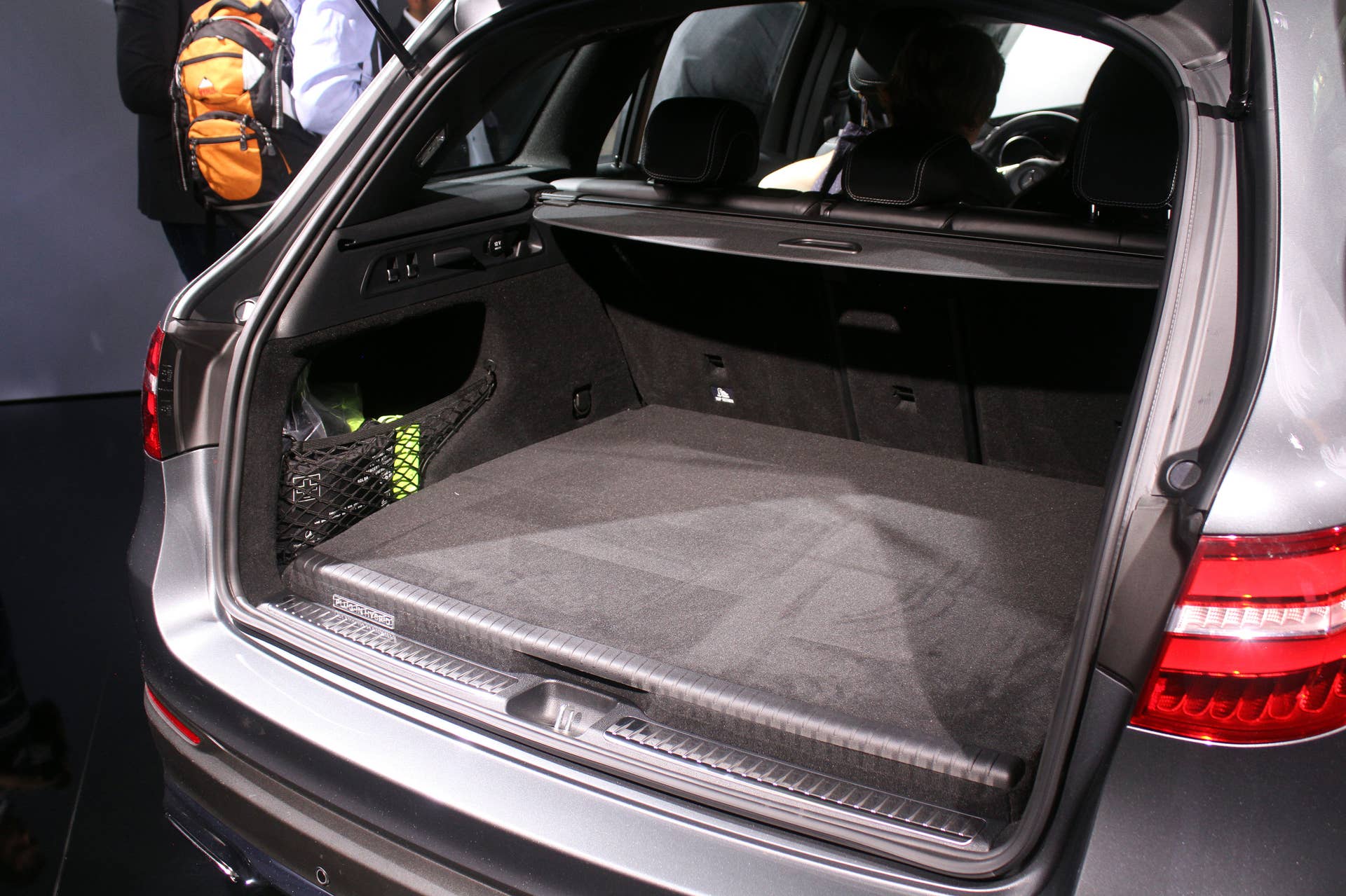 The 2016 Mercedes-Benz GLC 350e unveiled in Stuttgart, cargo area.