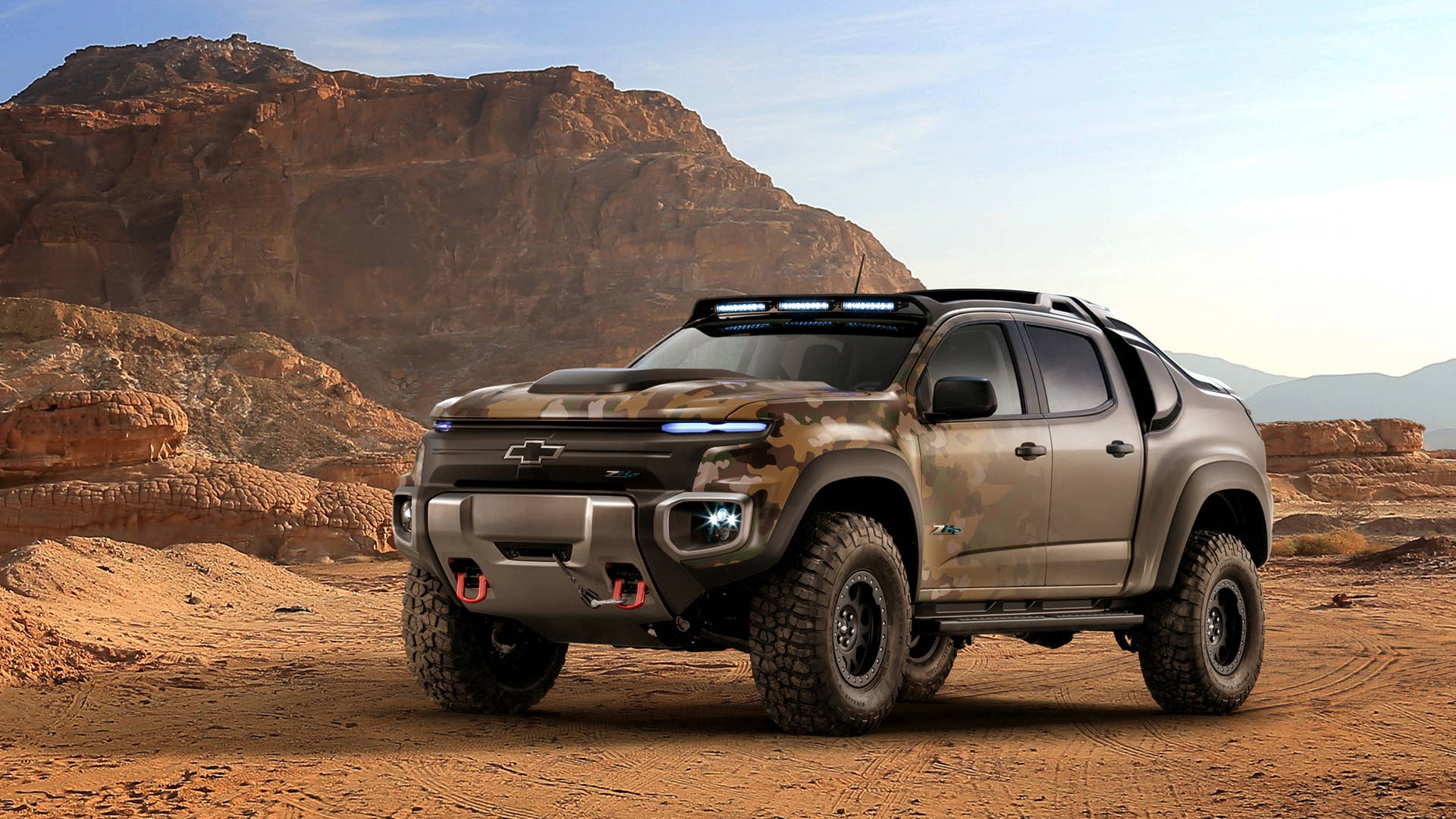 General Motors and the U.S. Army Tank Automotive Research, Development and Engineering Center (TARDEC) on Monday (Oct. 3) revealed the Chevrolet Colorado ZH2 fuel cell electric vehicle, a concept that marries fuel cell technology and its advantages of on-board water production, exportable electric power and near silent operation with extreme off-road capability.
