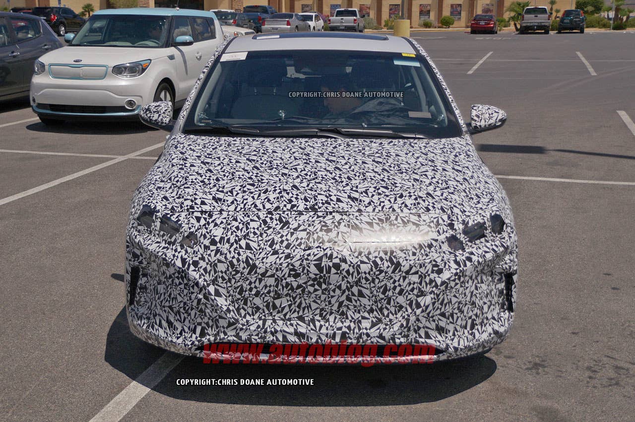 camouflaged hyundai prius-fighter spy shot front end