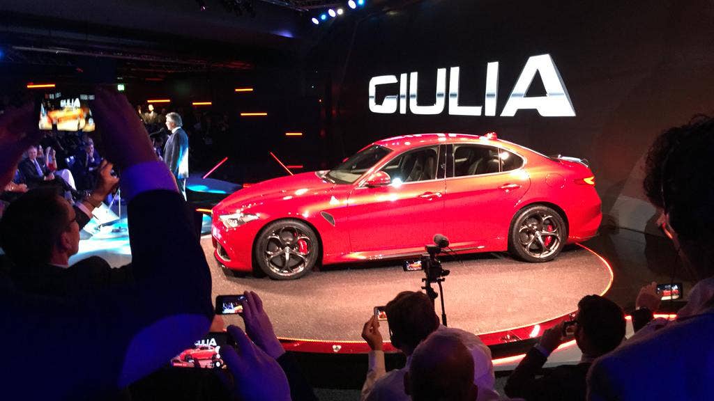 2016 Alfa Romeo Giulia live on stage