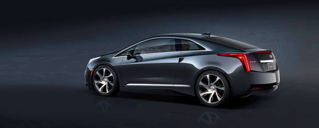 The 2014 Cadillac ELR luxury coupe cuts a dramatic, forward-leaning profile that remains faithful in its execution to the Art & Science design philosophy and the Converj show car that inspired it. The ELR is the industrys only electric vehicle offered by a full-line luxury automaker. Production starts in late 2013.