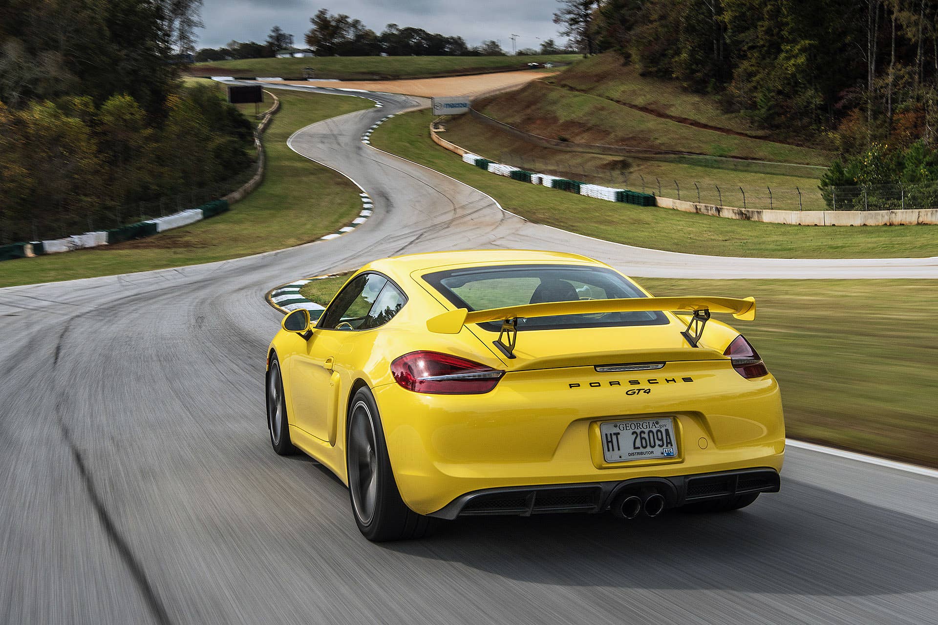 2016 Porsche Cayman GT4 on track