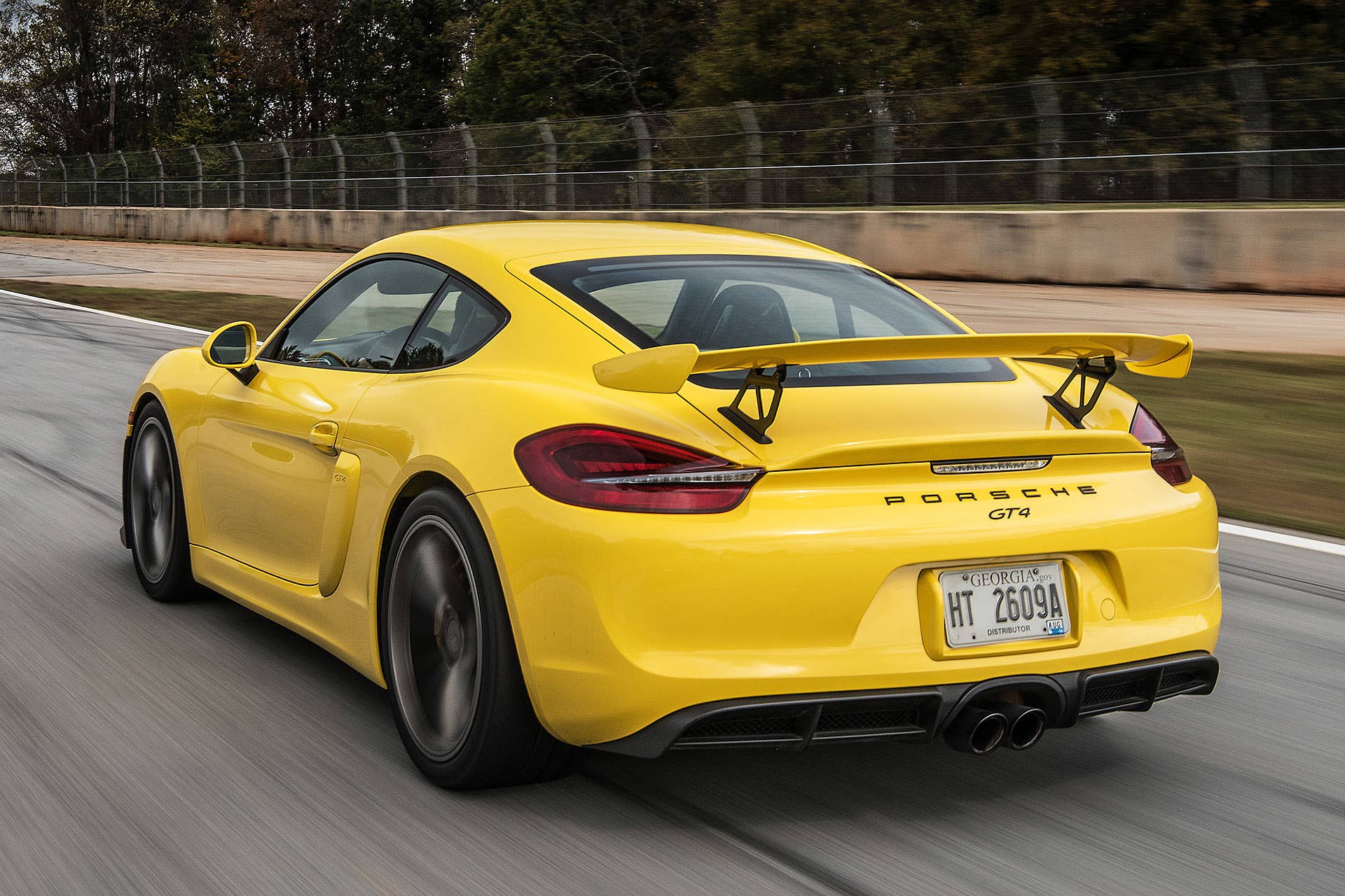 2016 Porsche Cayman GT4 on track