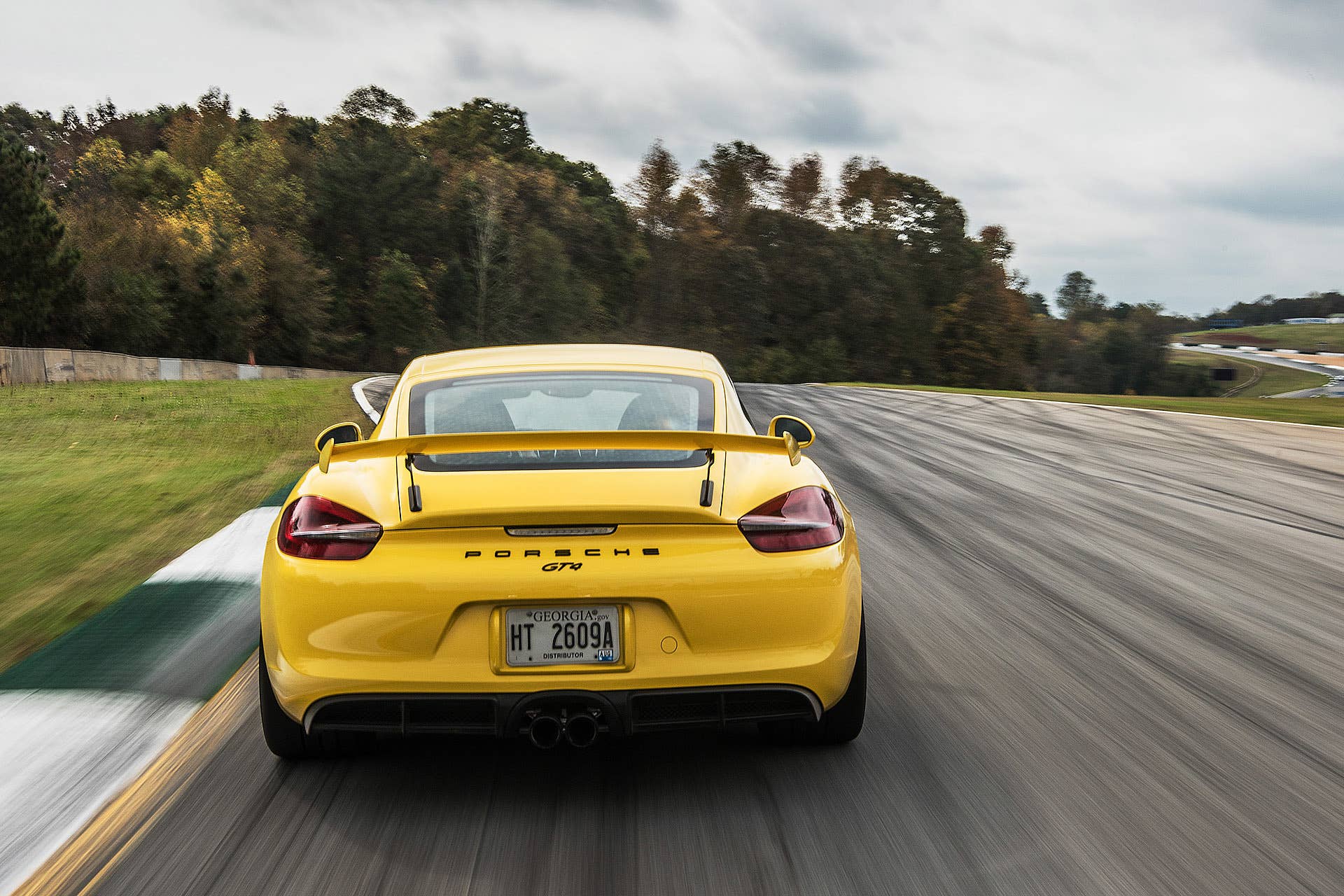 2016 Porsche Cayman GT4 on track