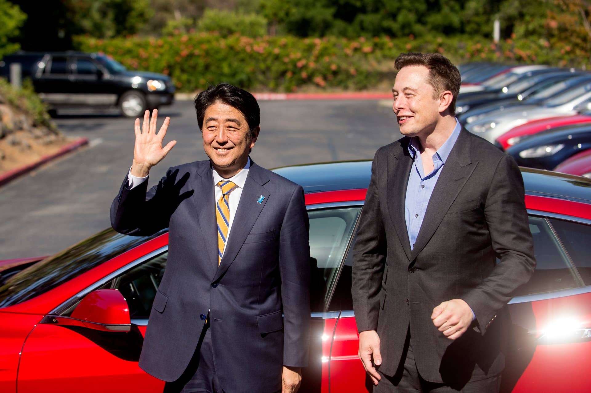 Shinzo Abe and Elon Musk