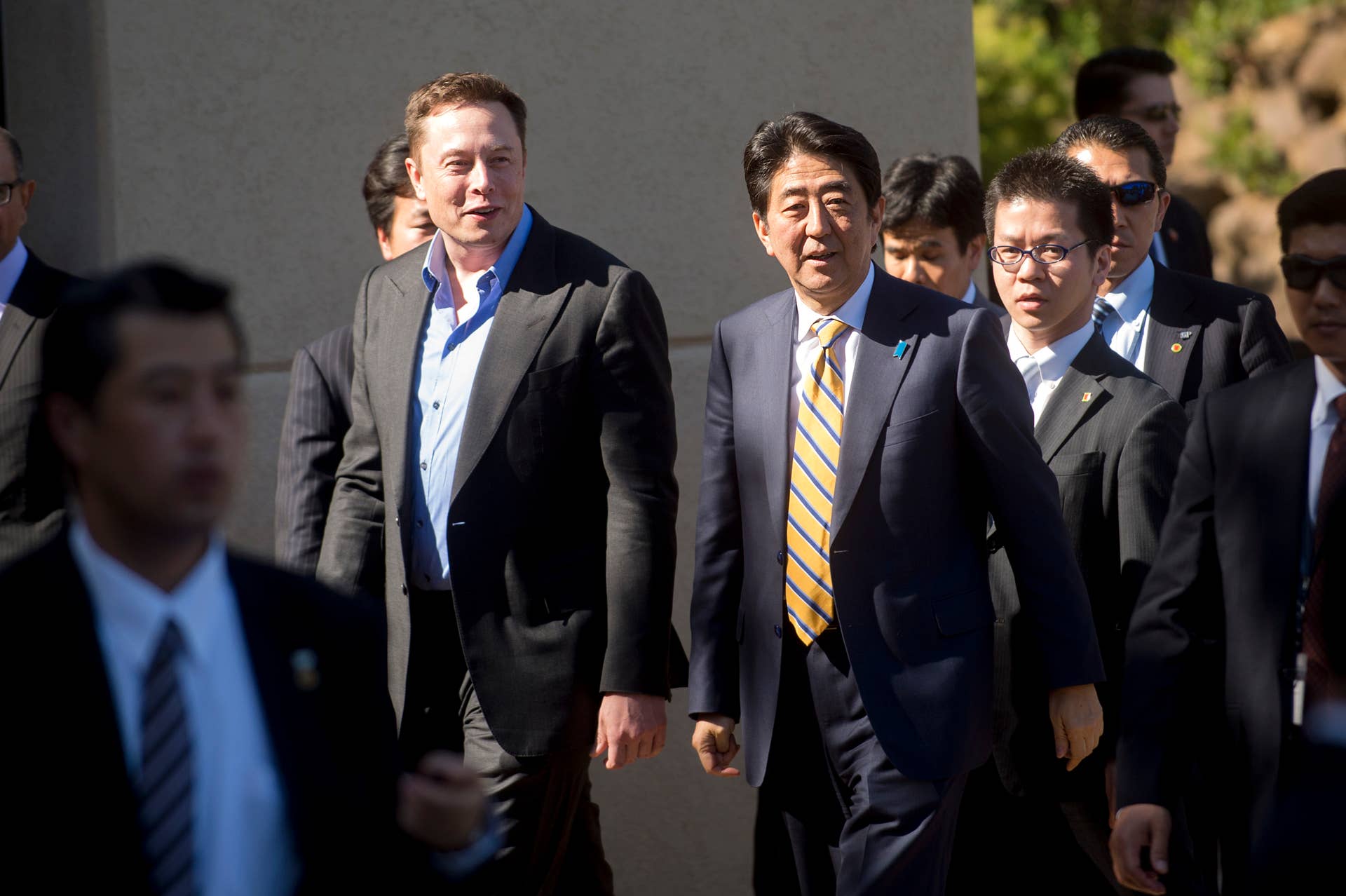 Shinzo Abe and Elon Musk