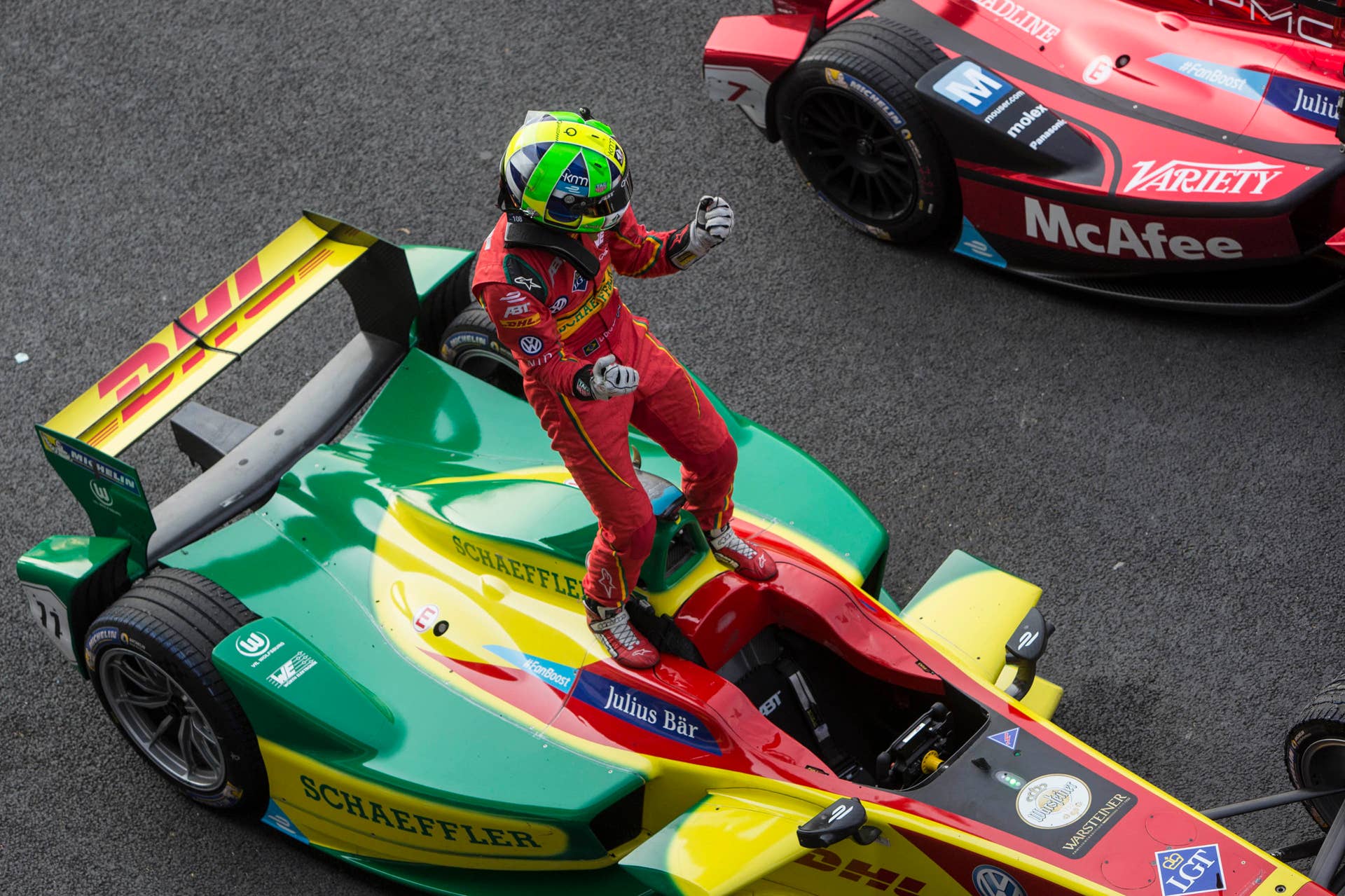 2016 Formula E Mexico City ePrix parc ferme winner