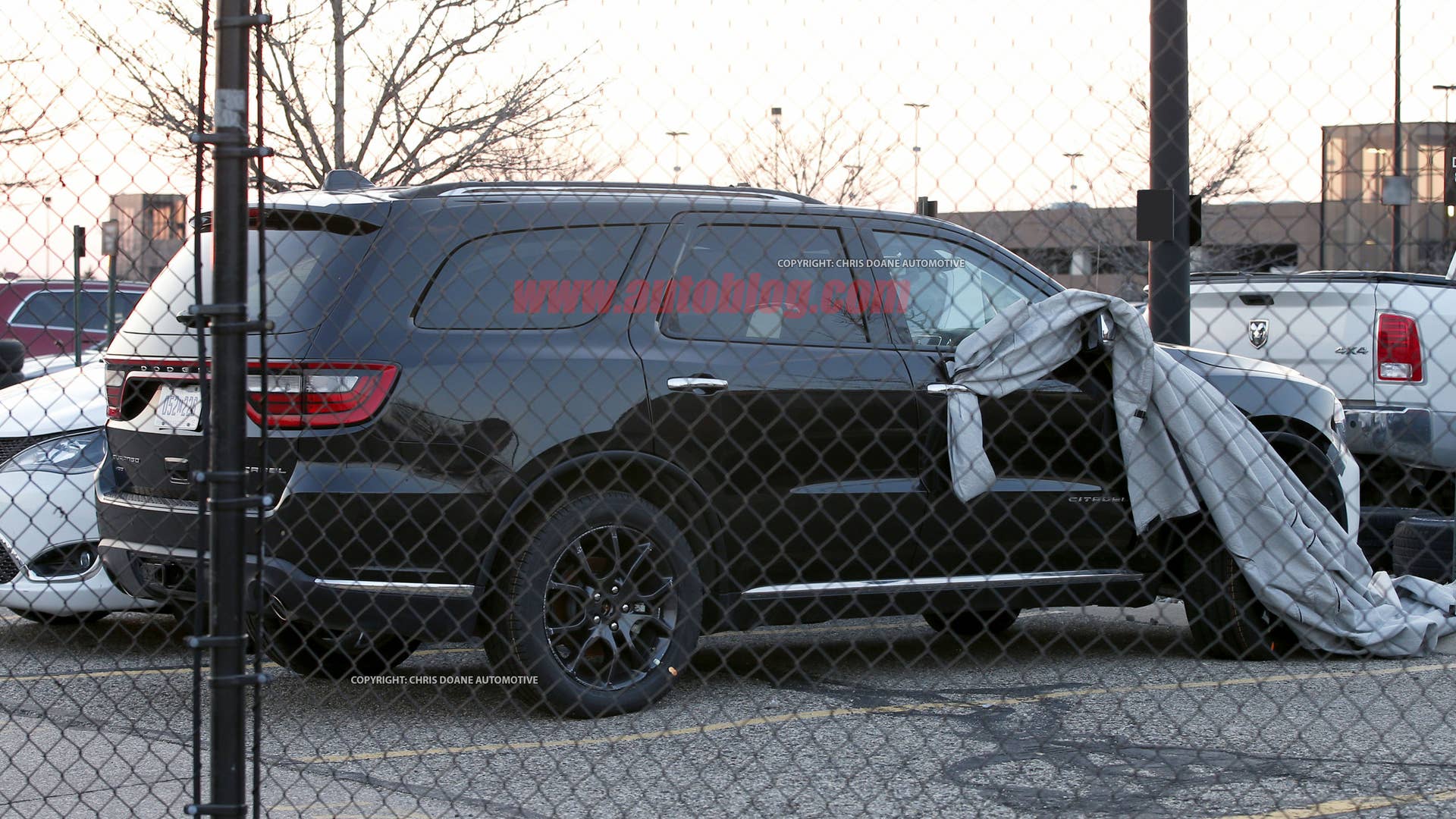 2018 Dodge Durango SRT Spy Shots Three Quarter Rear Exterior