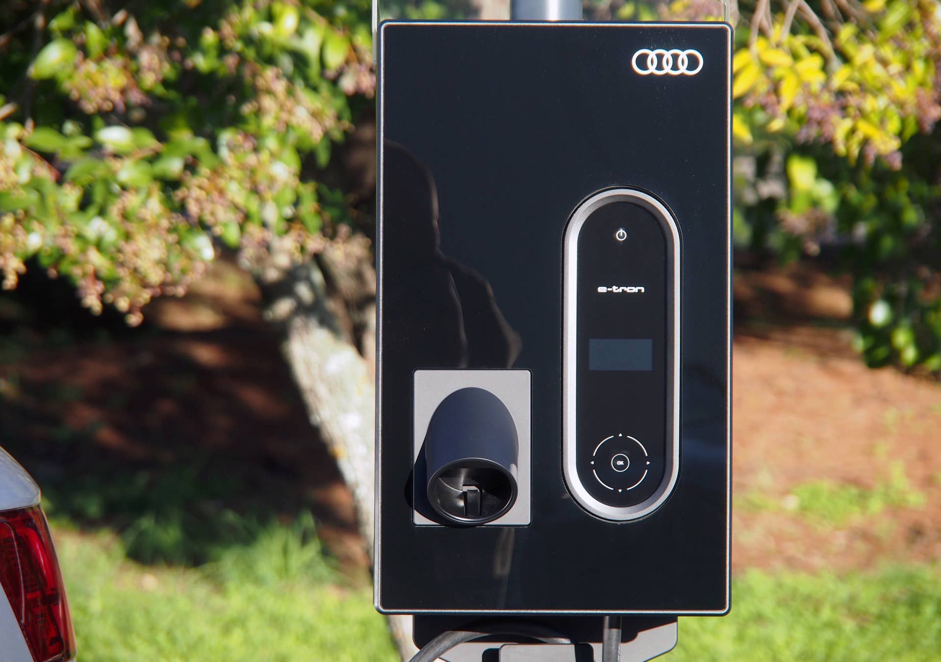 Audi EV charging pole