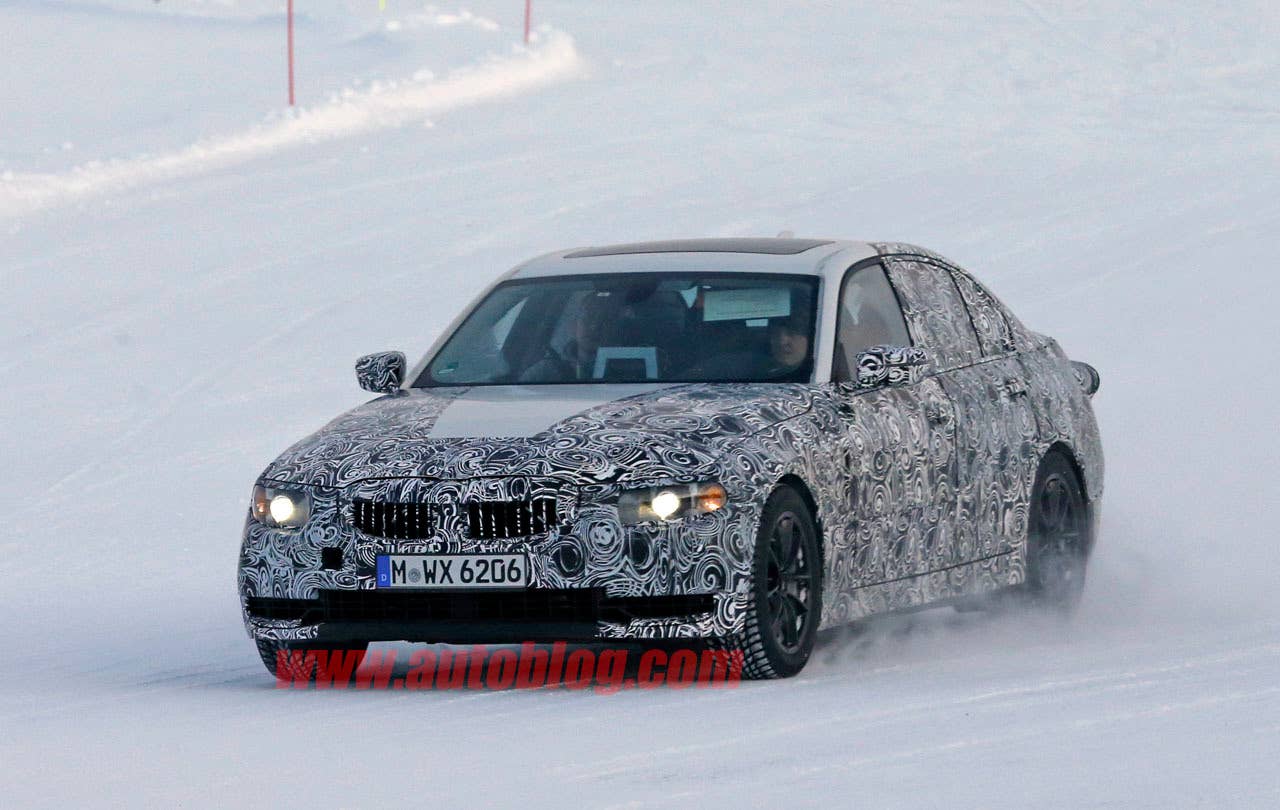 bmw 3 series spy shot three quarters