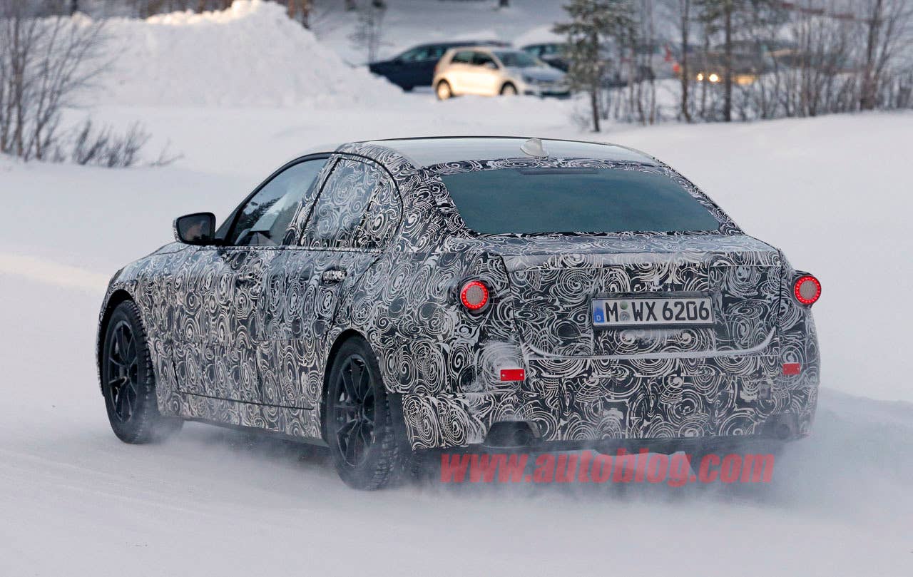 bmw 3 series spy shot camouflage back