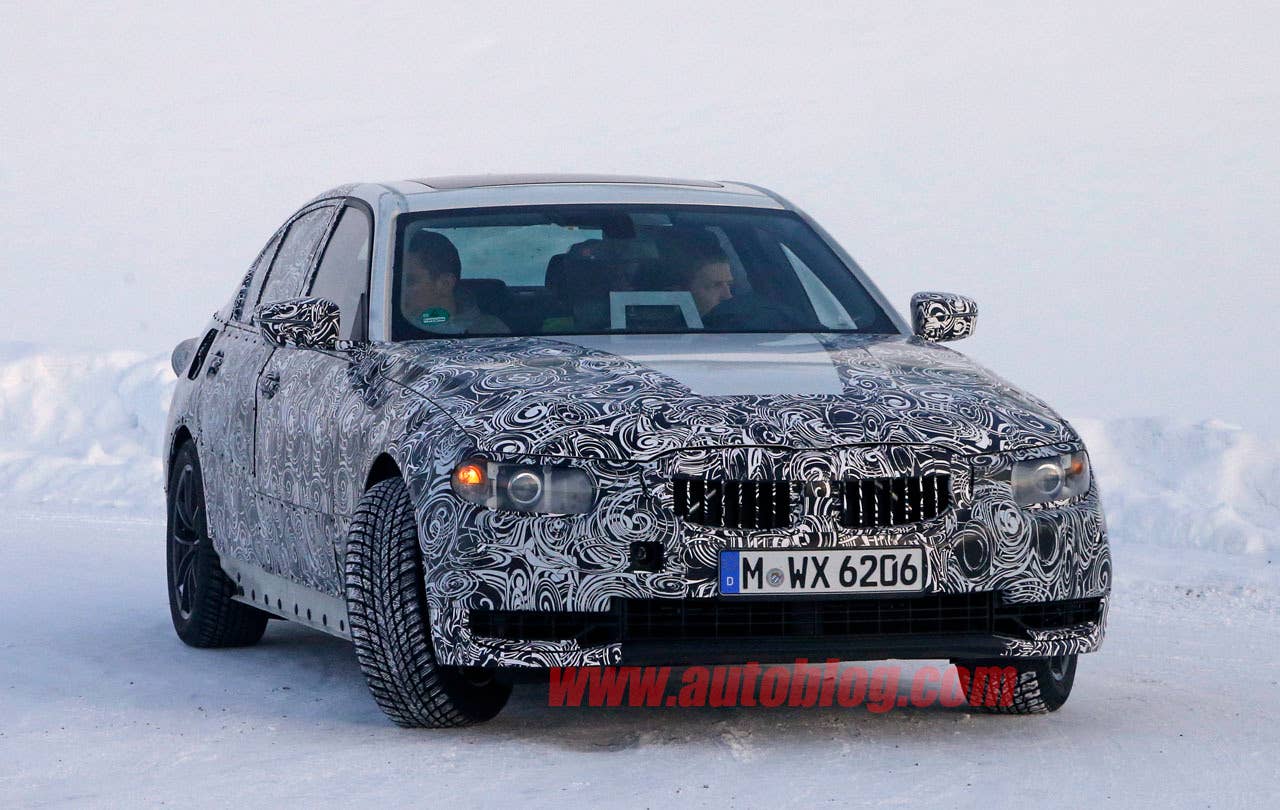 bmw 3 series spy shot camouflaged grille