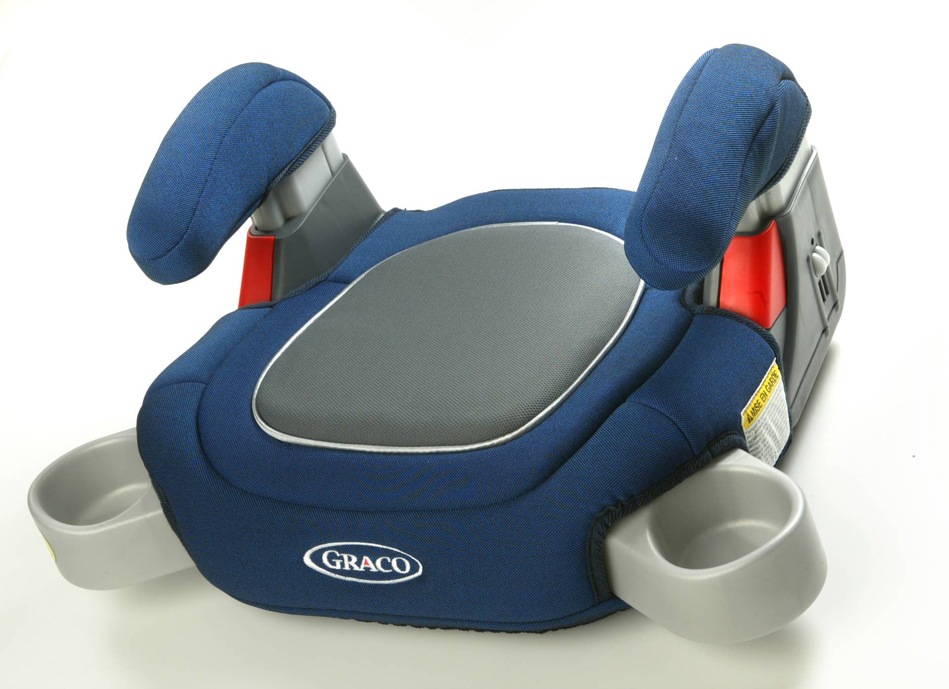 Graco children's booster seat, so older kids can comply with new government rules. the cupholders were the selling point, making the seat cool enough so that an eight-year-old boy would use it. (Photo by Ron Bull/Toronto Star via Getty Images)