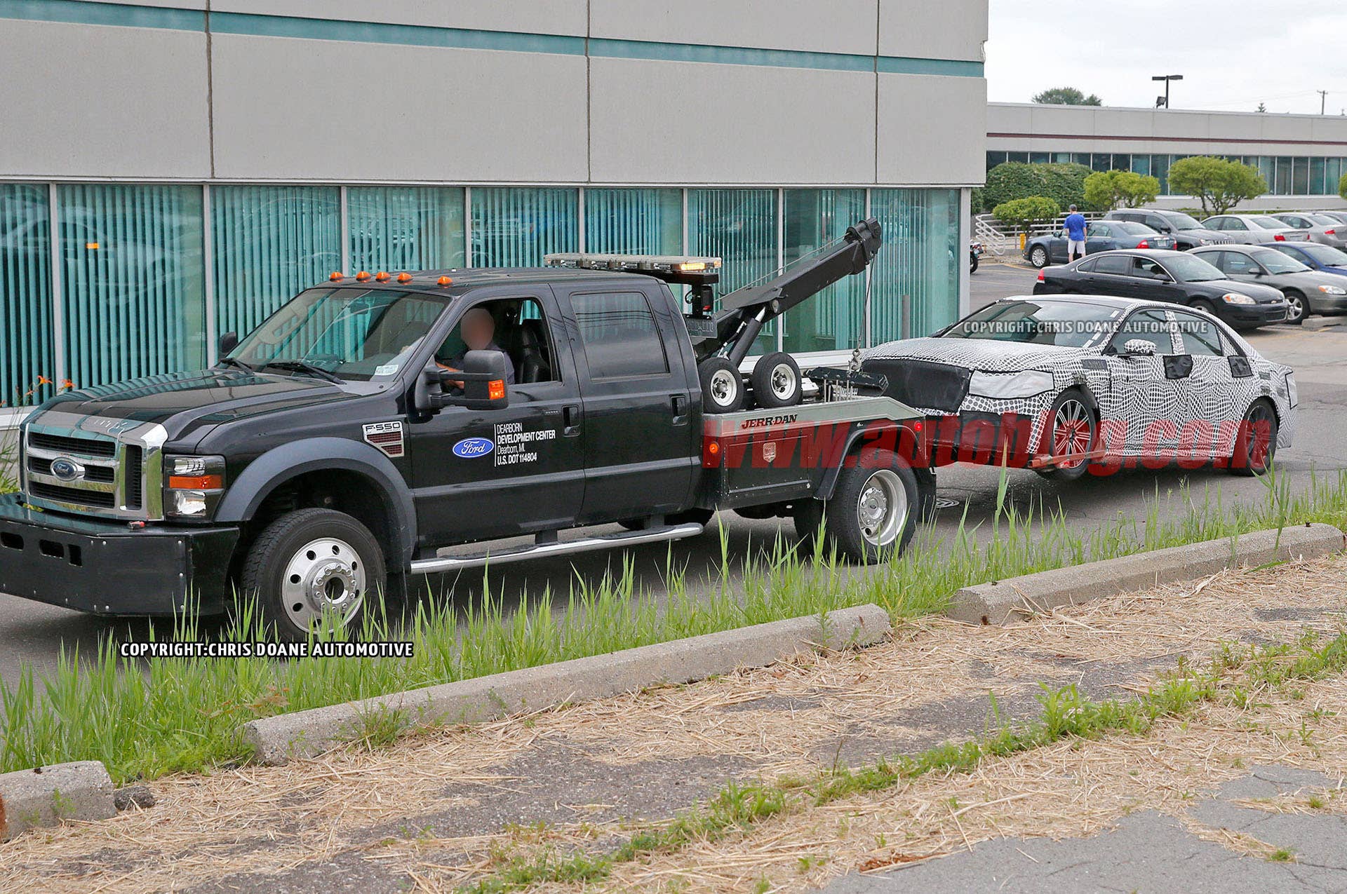 lincoln continental spy shots breakdown tow truck