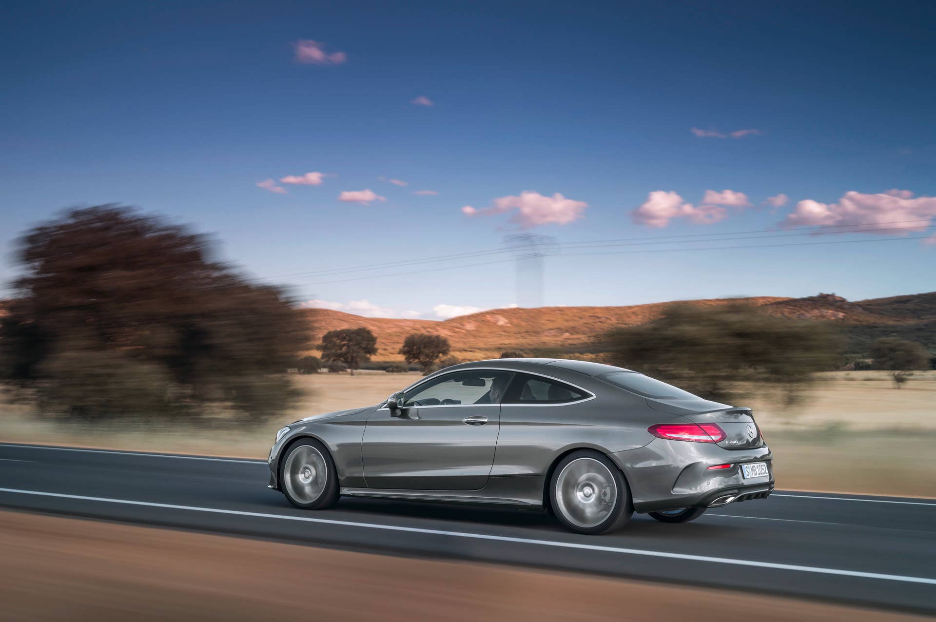 profile trunk rear angle side action mercedes c300