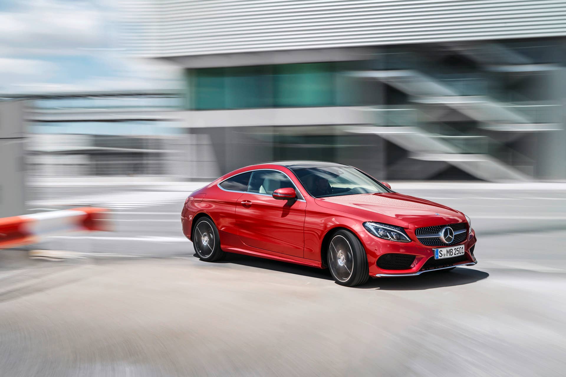 c300 c-class mercedes coupe 2017 turning action