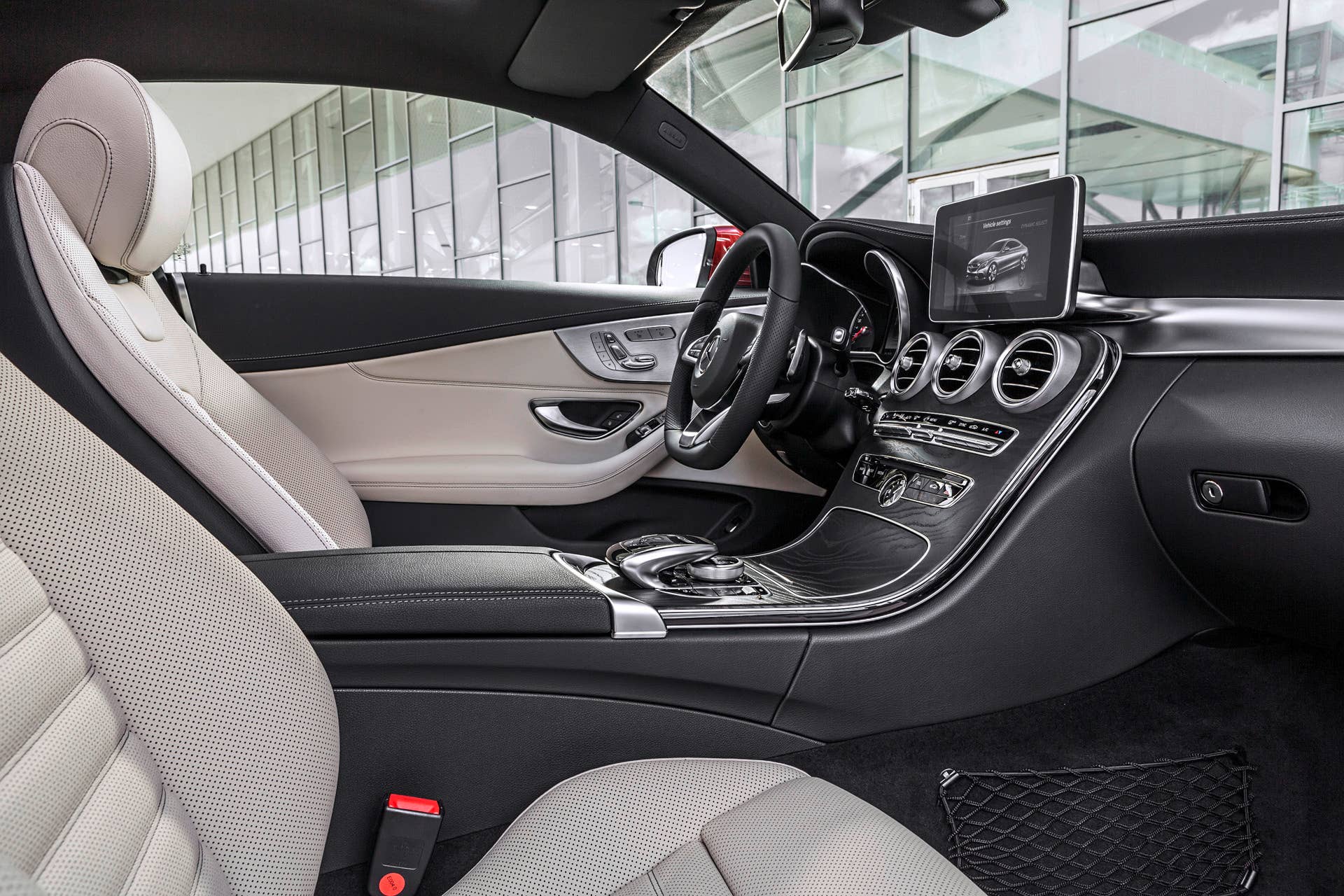 leather interior cabin mercedes c300 2017 coupe