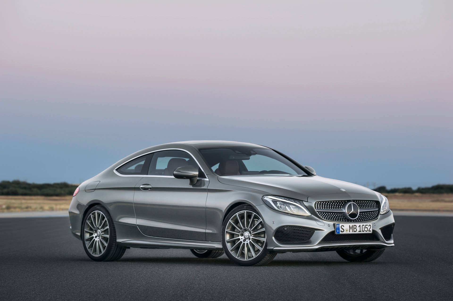 c-class coupe mercedes benz c300 front angle