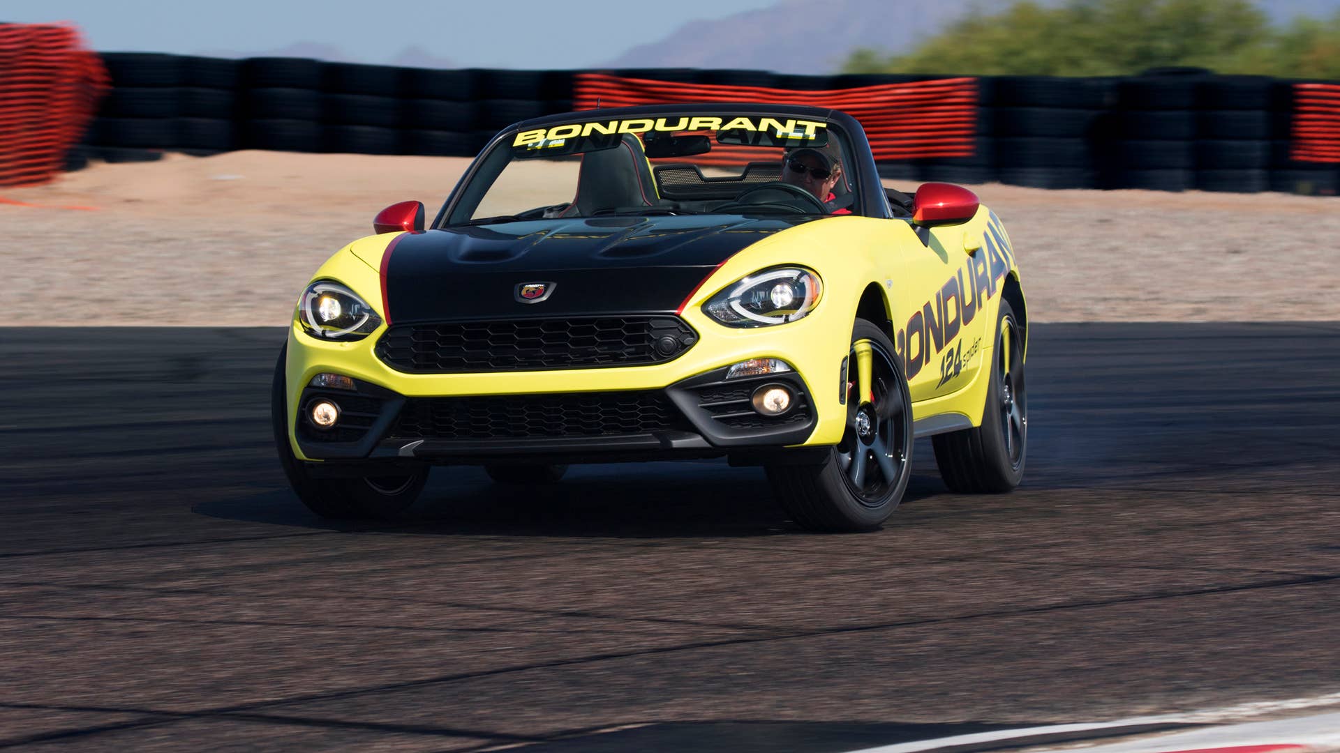 Bob Bondurant Fiat 124 Spider Abarth Front Drifting Exterior