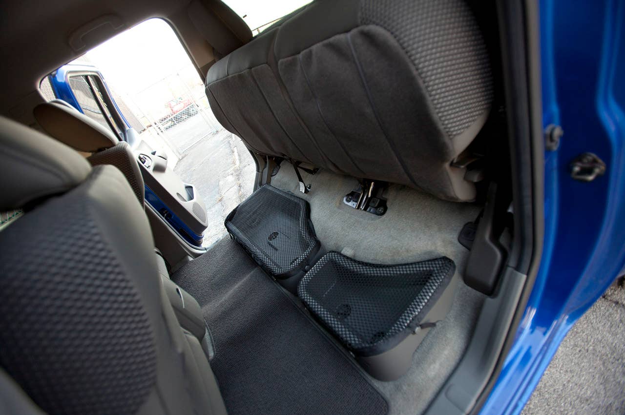 2012 Nissan Frontier Crew Cab 4x4 rear seat storage
