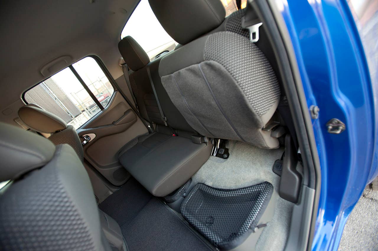 2012 Nissan Frontier Crew Cab 4x4 rear seat storage