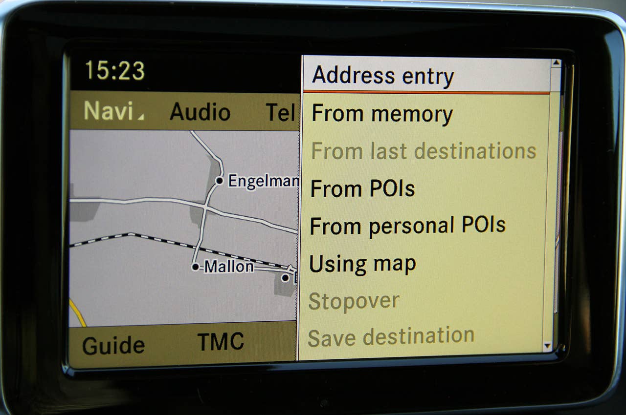 2012 Mercedes-Benz B-Class navigation system
