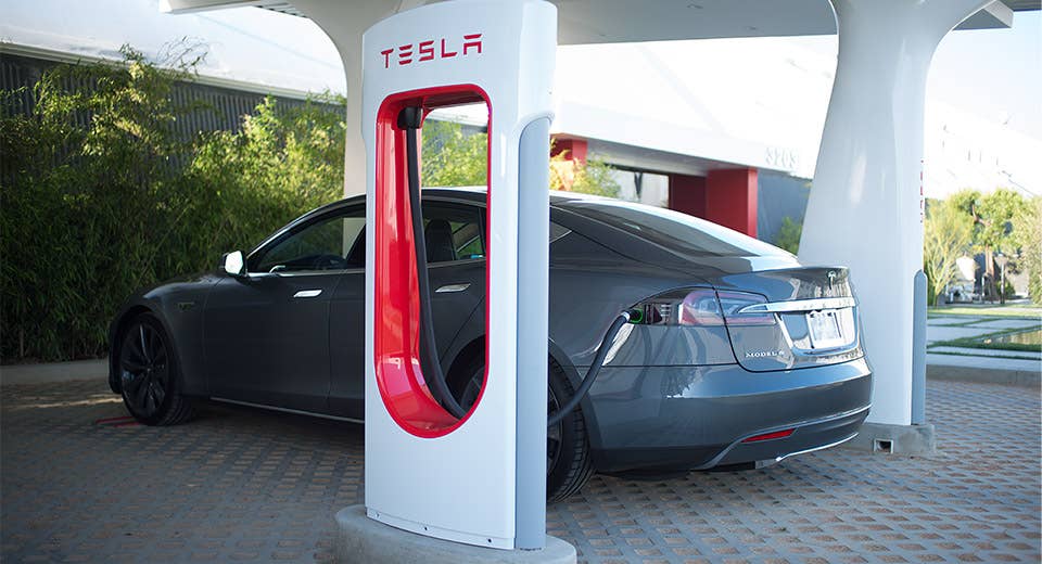 tesla supercharger station