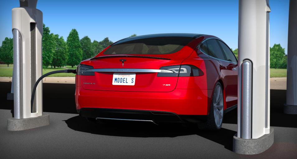 telsa model s supercharging