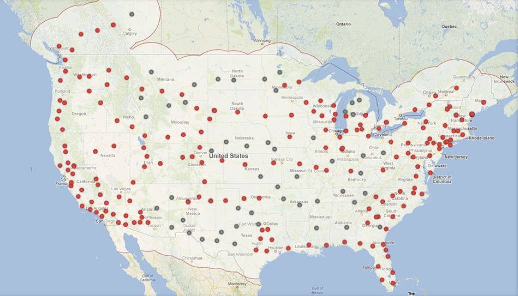 tesla supercharger station map