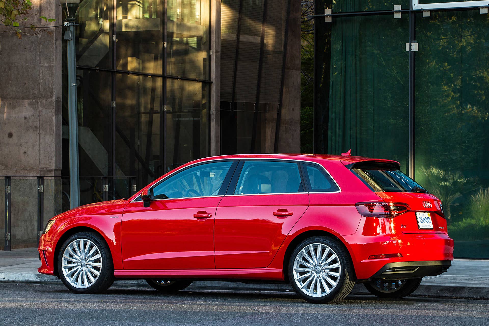 2016 Audi A3 Sportback E-Tron rear 3/4 view