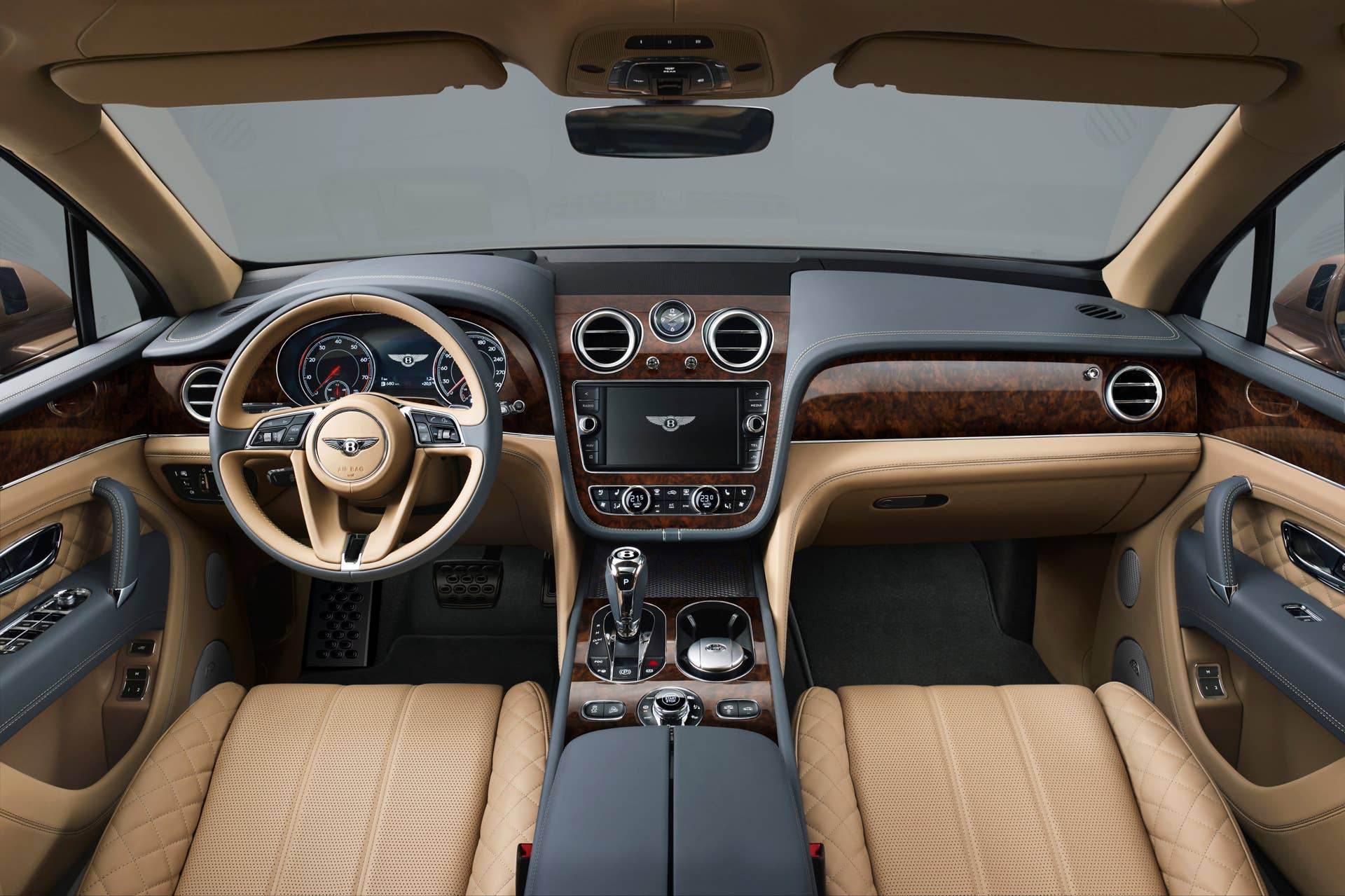 Bentley Bentayga interior dashboard dark