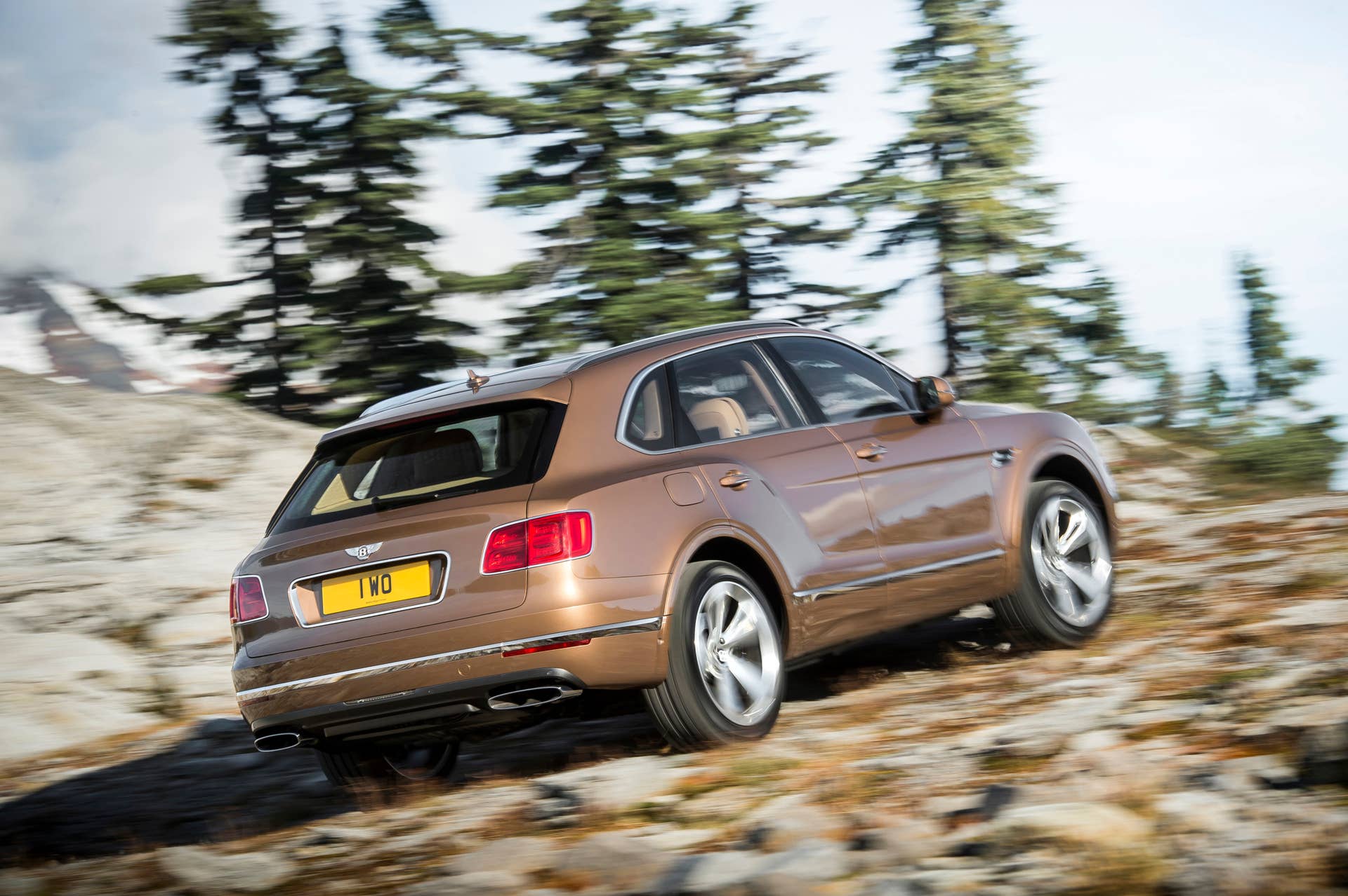 Bentley Bentayga off-road rear 3/4