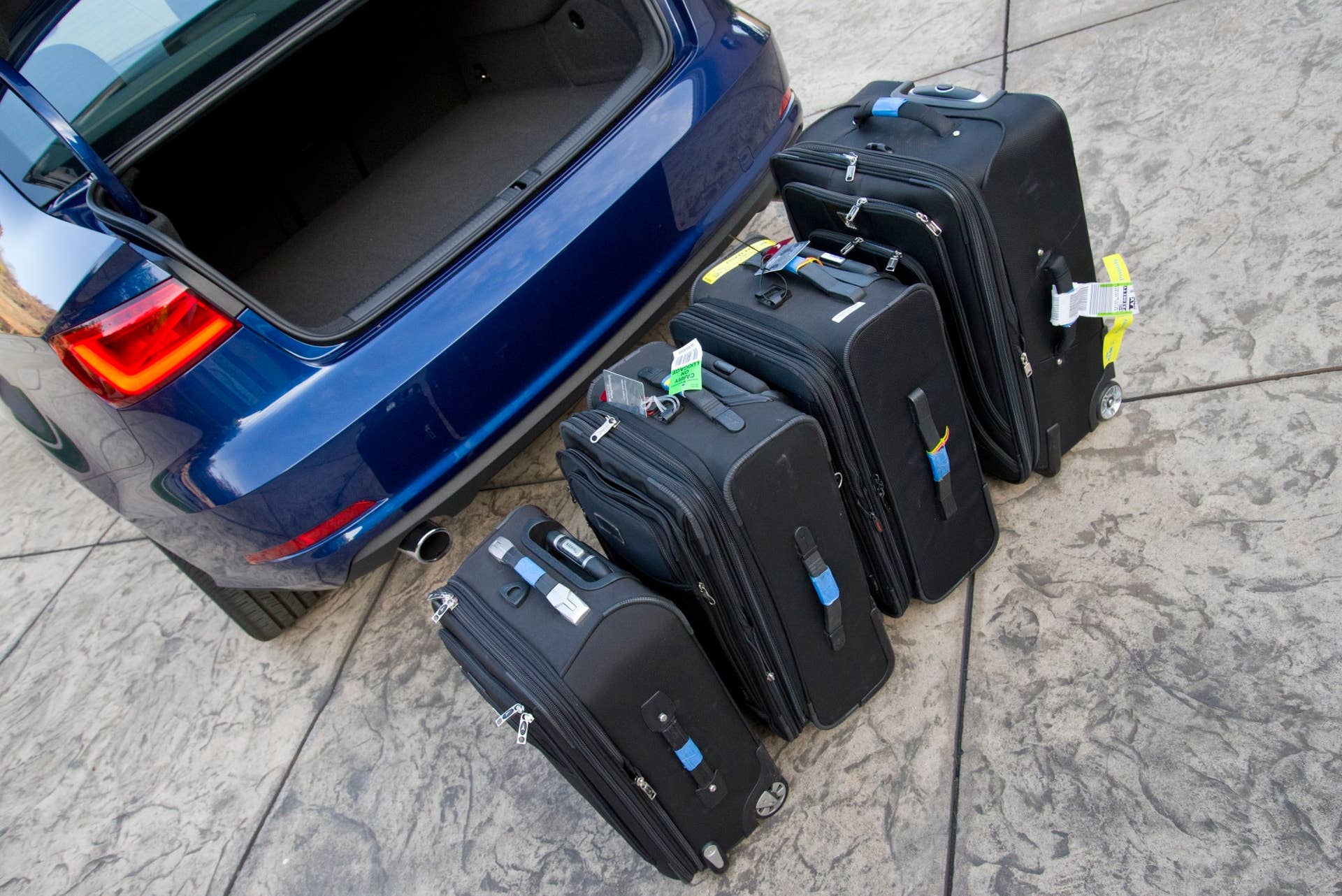Trunk capacity of a 2015 Audi A3 Sedan 2.0T