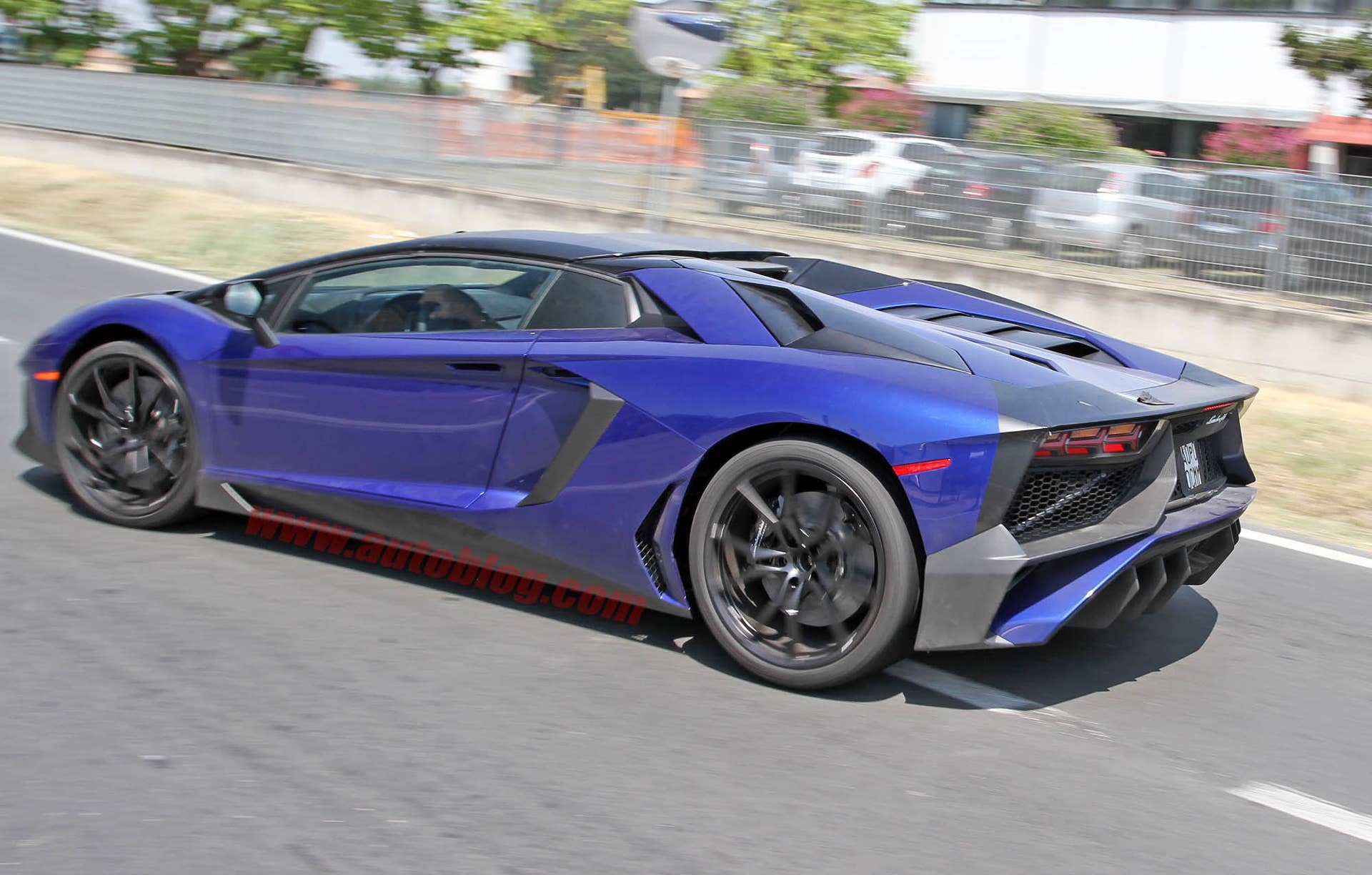 Lamborghini Aventador LP 750-4 SV Roadster rear side 3/4