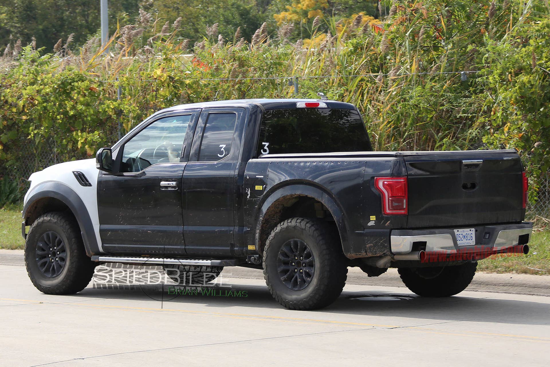 2017 Ford F-150 Raptor spied rear 3/4