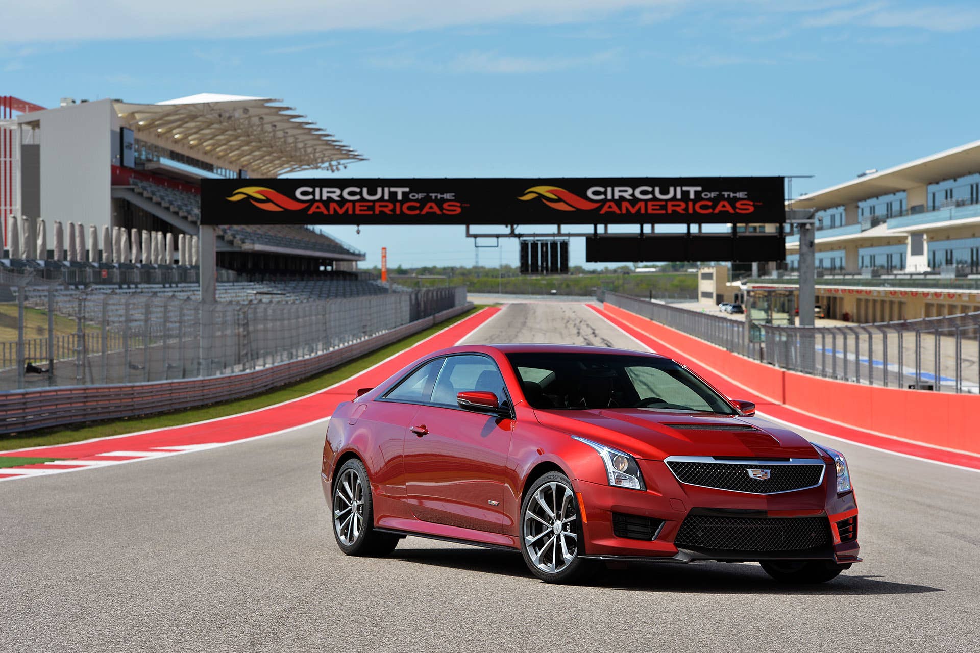 2016 Cadillac ATS-V front 3/4 view