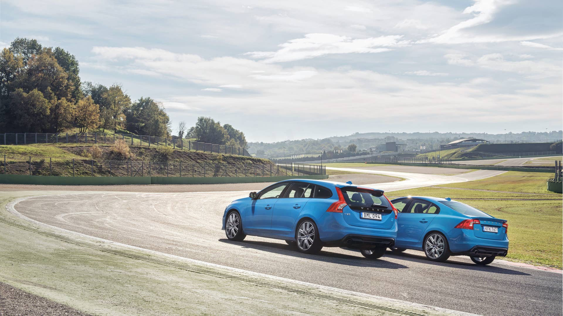 2017 volvo s60 and v60 polestar rear three quarters