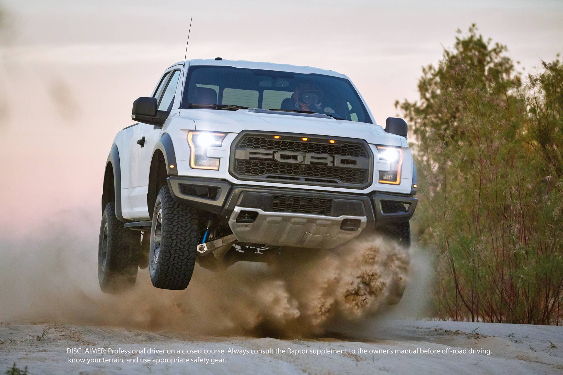 Itâs one thing to describe the capabilities and features of the all-new 2017 Ford F-150 Raptor â the toughest, smartest, most capable F-150 Raptor ever. But nothing compares to seeing F-150 Raptor do what it does best. Professional driver on a closed course. Always consult the Raptor supplement to the ownerâs manual before off-road driving, know your terrain, and use appropriate safety gear.