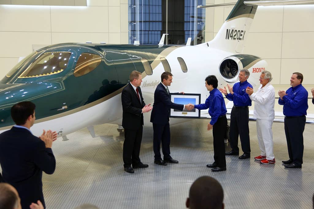 Honda Aircraft Company delivered the first HondaJet on Dec. 23, 2015.