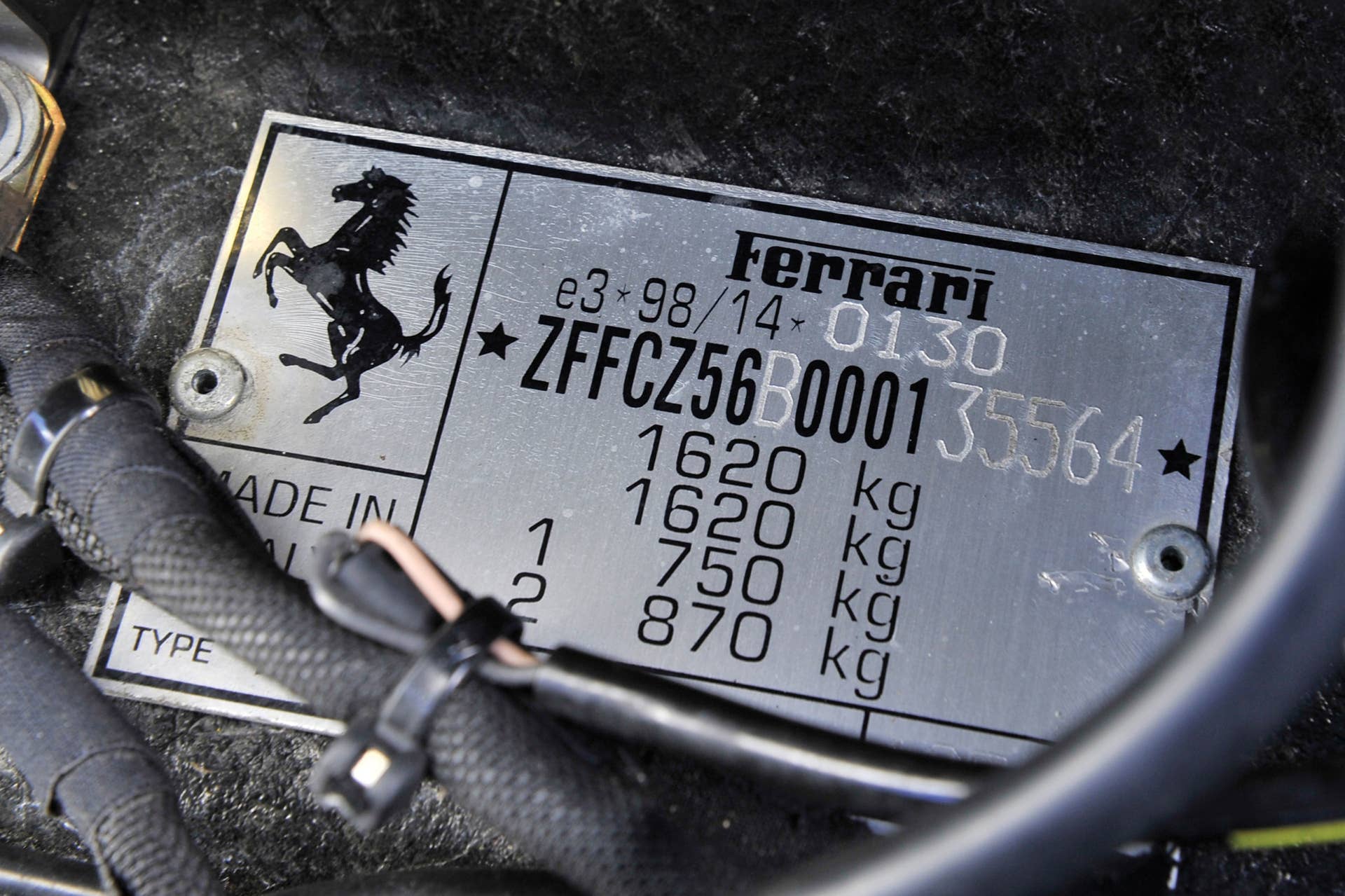 2004 ferrari enzo plaque