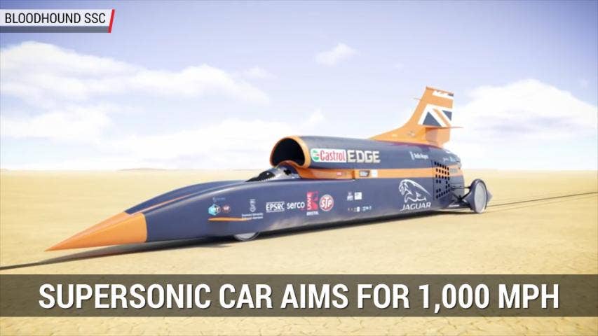 Bloodhound Supersonic Car To Attempt 1,000 MPH | Autoblog Minute