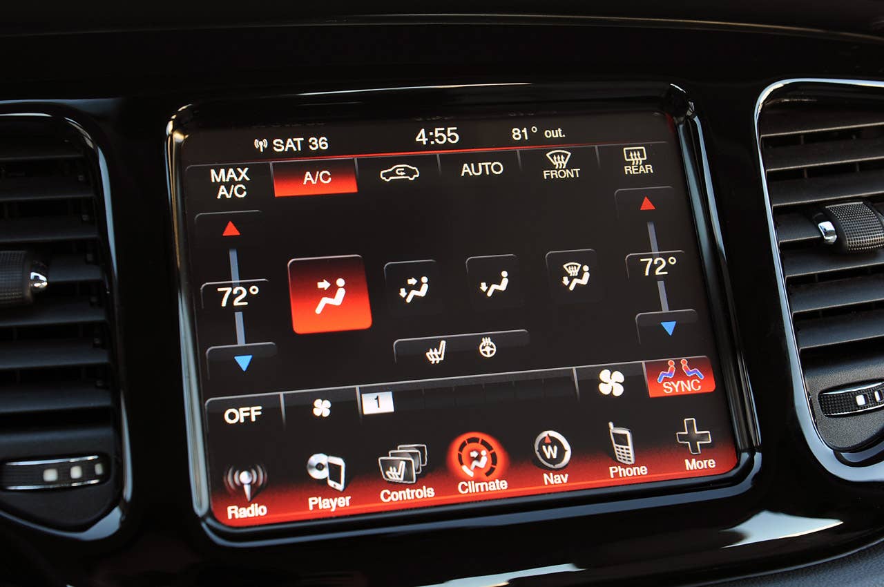 2013 Dodge Dart climate control display